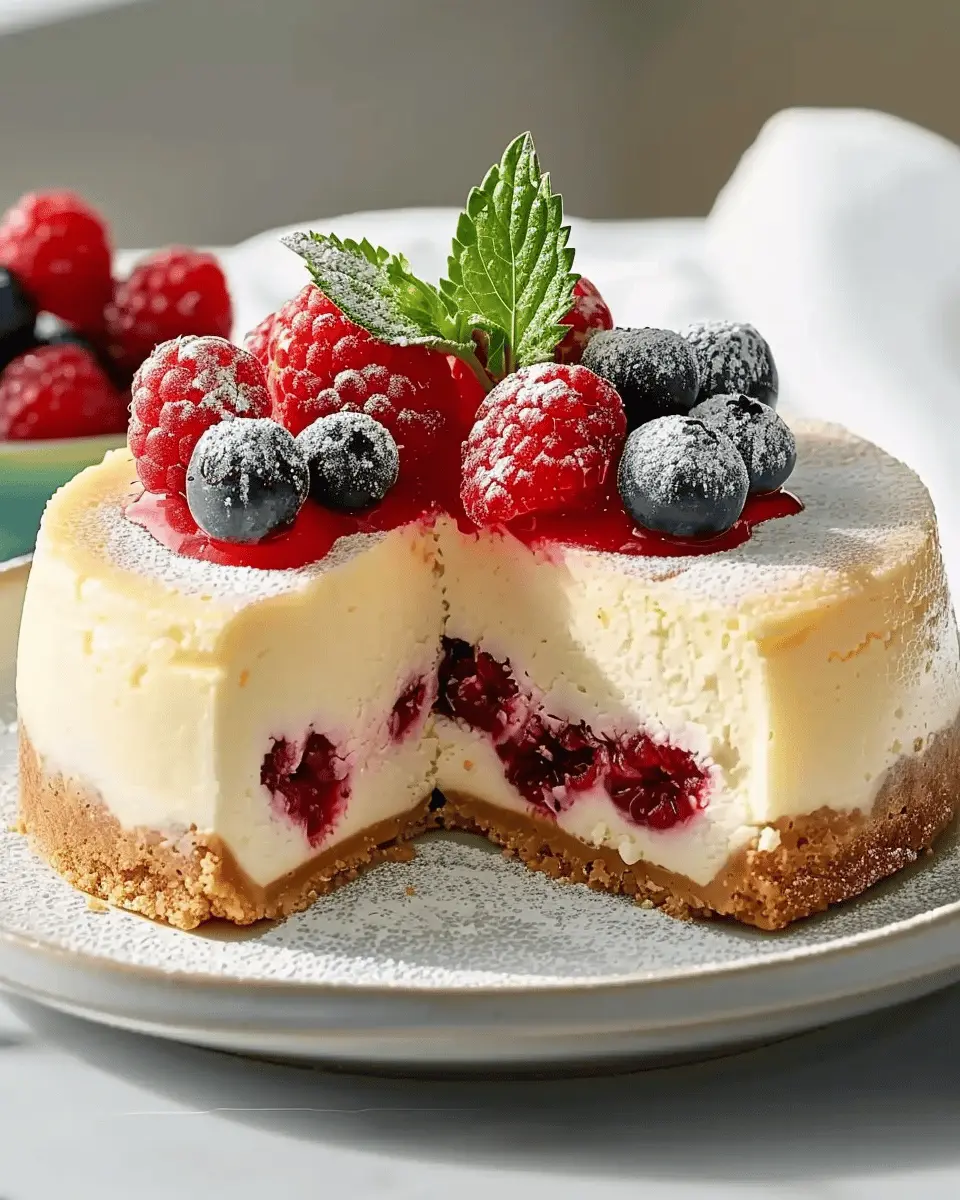 Classic New York Cheesecake with Fresh Fruit: Indulgent and Easy Recipe