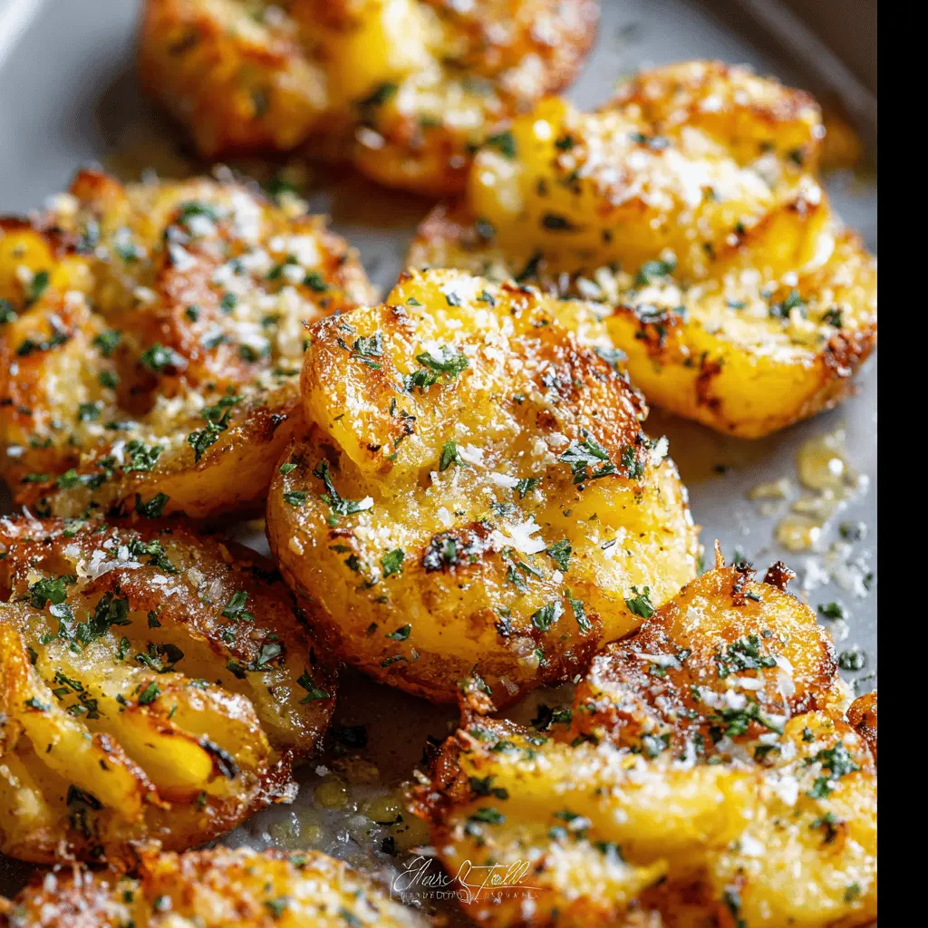 Crispy Garlic Butter Parmesan Smashed Potatoes You’ll Love Tonight
