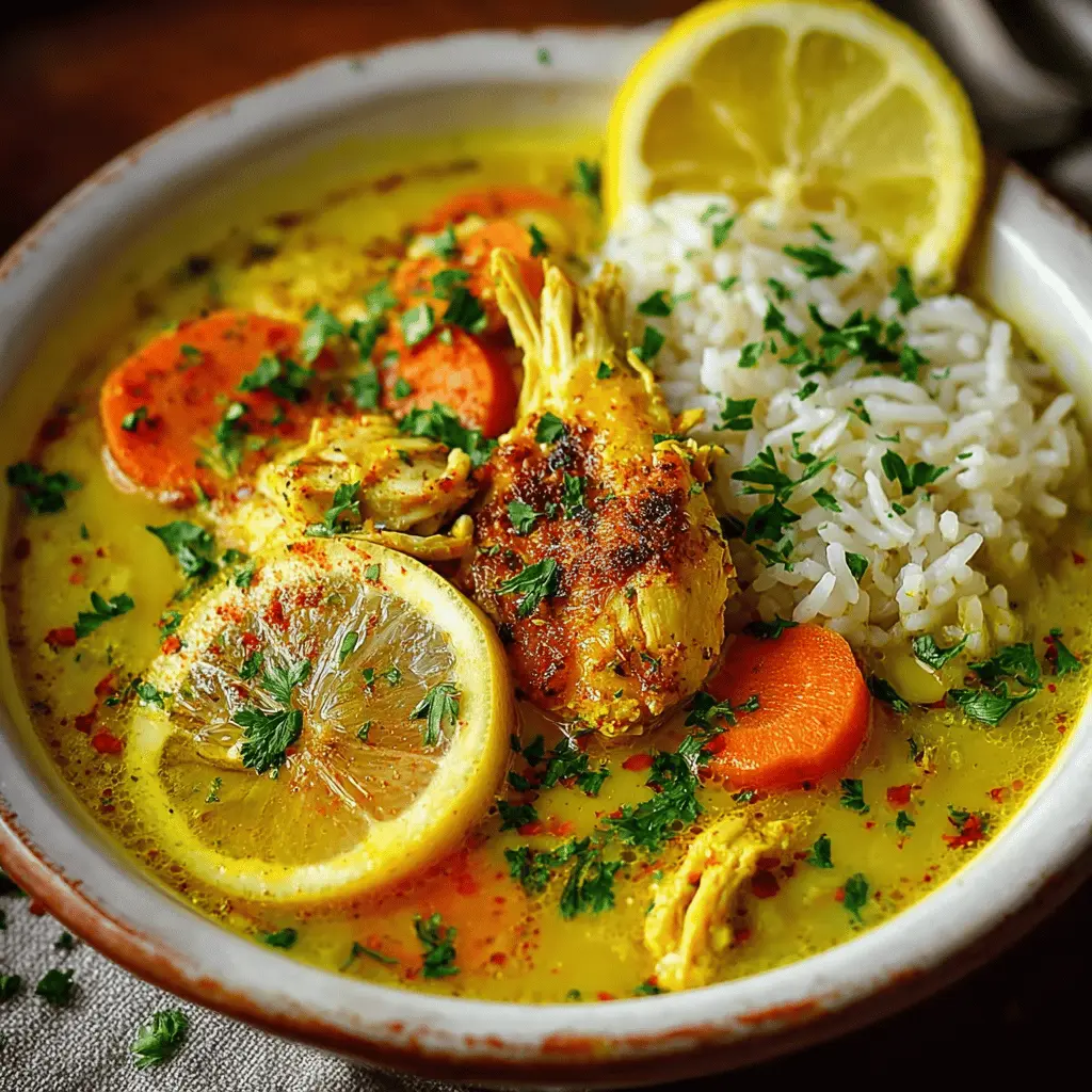 Lemon Ginger Turmeric Chicken and Rice Soup for Ultimate Comfort