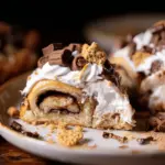 S’mores Cinnamon Rolls with Graham Cracker Crust