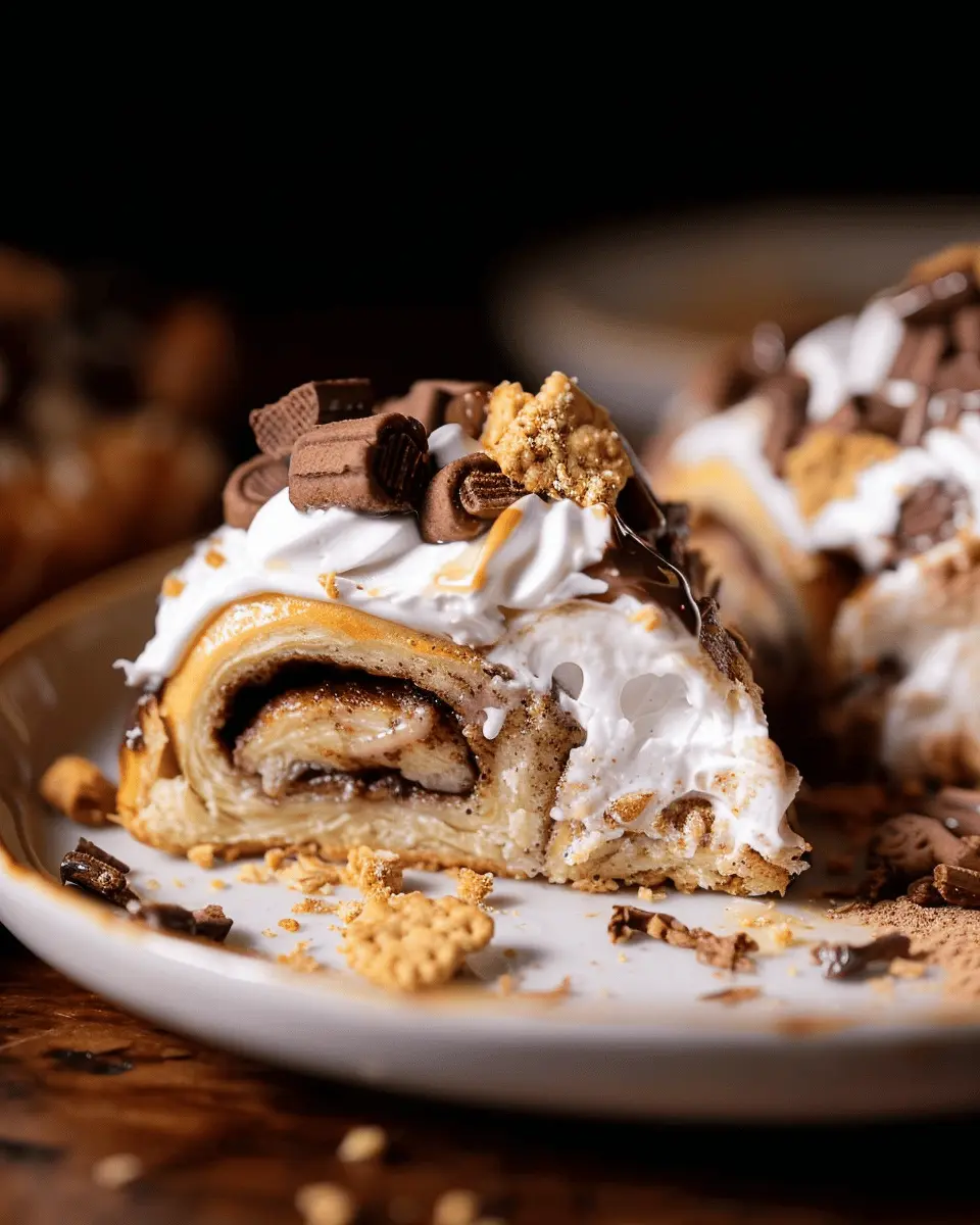 S’mores Cinnamon Rolls: Indulgent Treat with Graham Cracker Crust