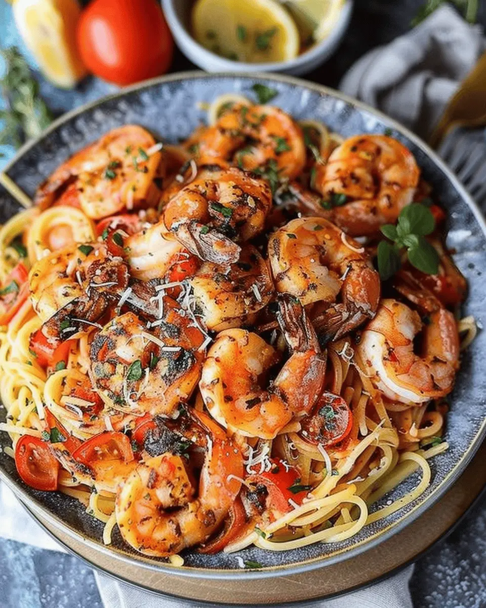 Shrimp Pasta Delight: Easy Recipe with Turkey Bacon Twist