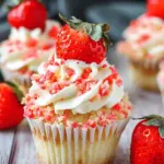 Strawberry Shortcake Crunch Cupcakes