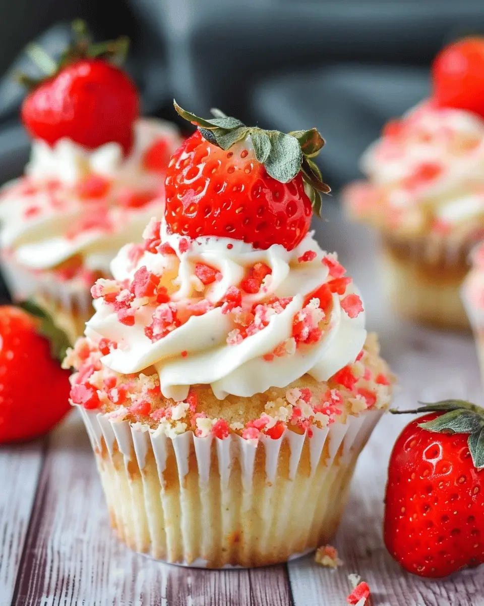 Strawberry Shortcake Crunch Cupcakes: Indulge in a Sweet Twist