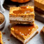 Caramel Pumpkin Cheesecake Bars