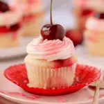 Cherry Jell-O Poke Cupcakes