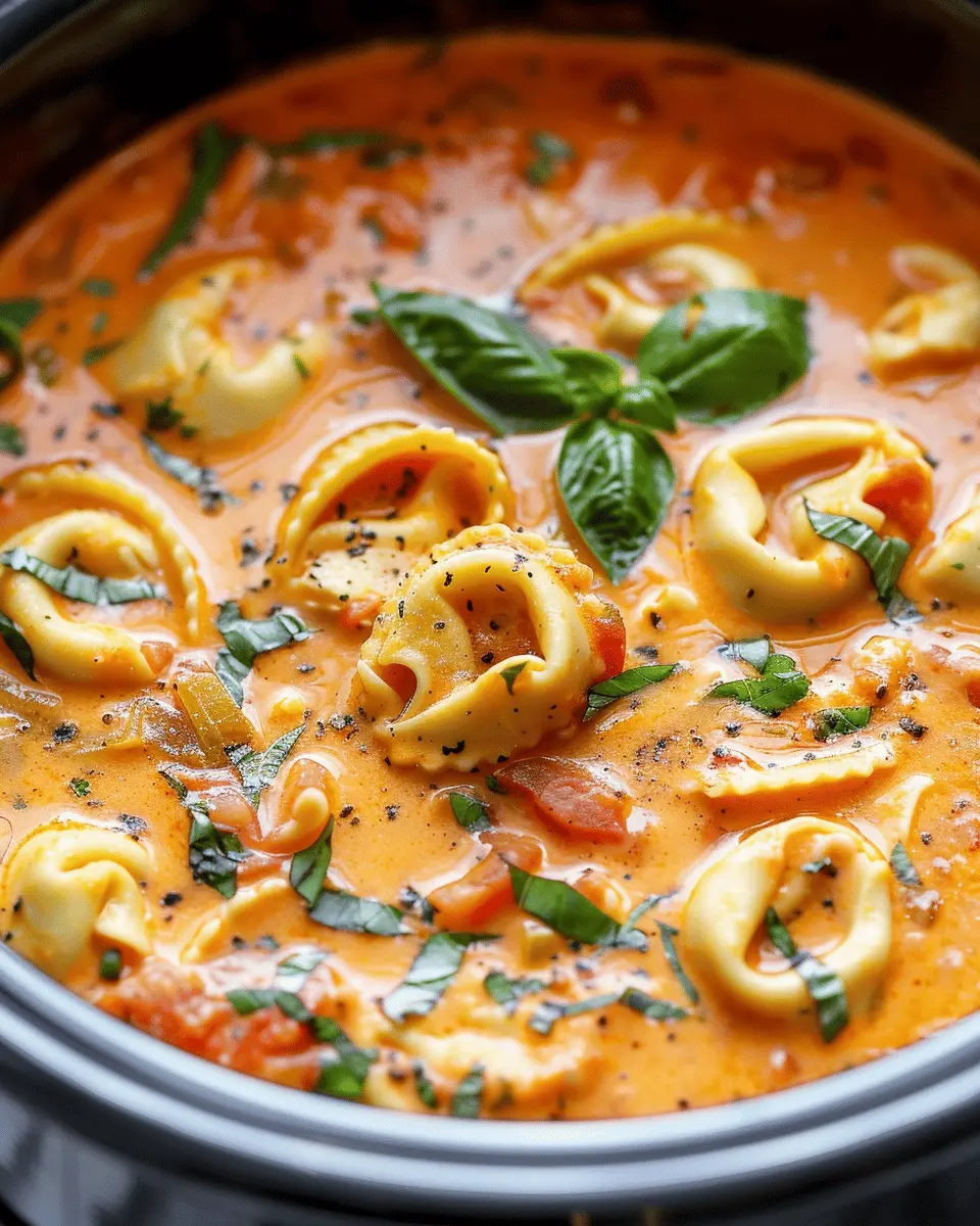 Crockpot Creamy Tomato Tortellini Soup: Easy Comfort Food Delight