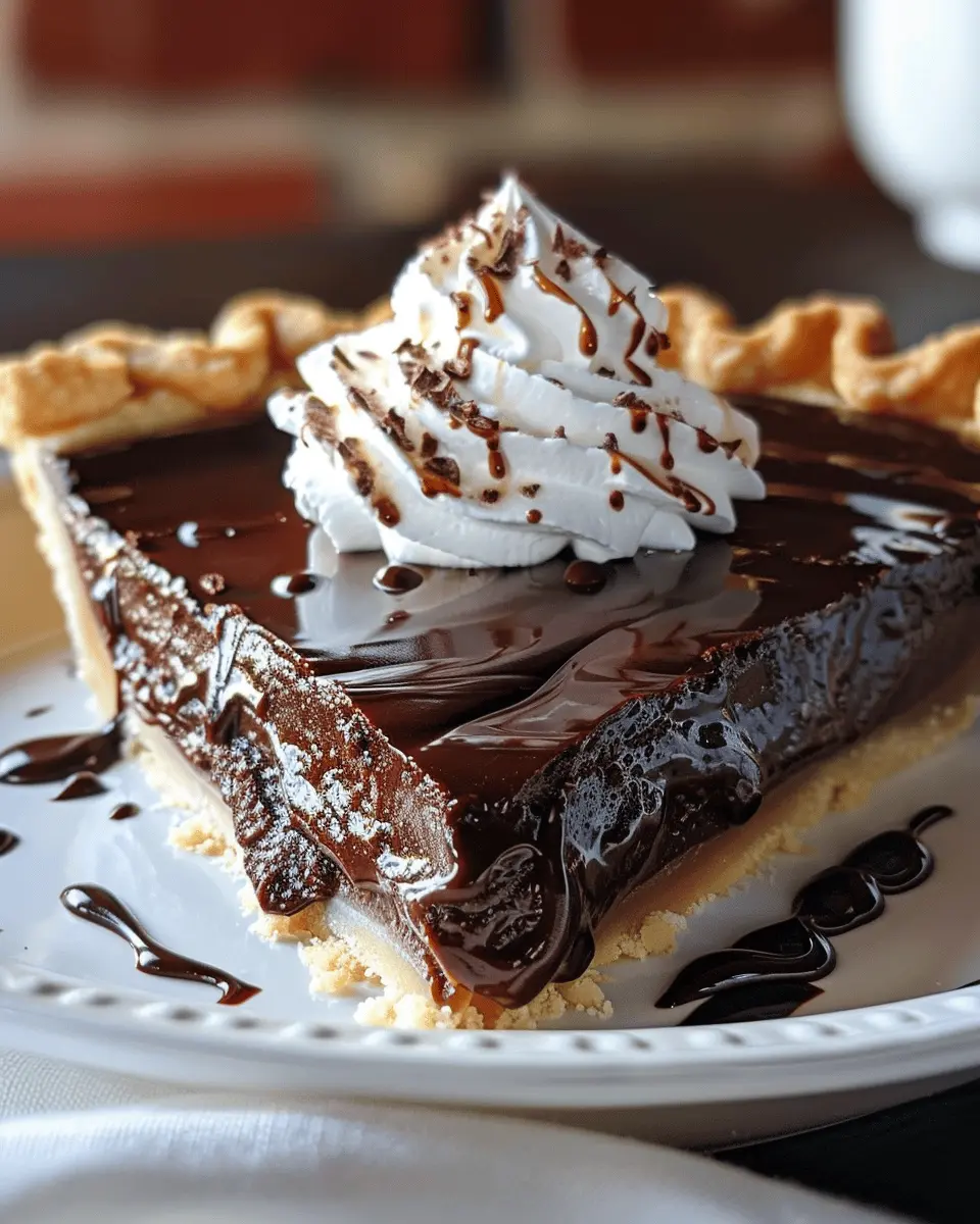 Decadent Hot Fudge Pie