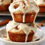 Delicious Cinnamon Roll Muffins with Easy Cream Cheese Glaze