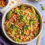 Easy Cold Noodle Salad with Spicy Peanut Dressing