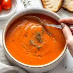 Easy Roasted Tomato Soup with Fresh Tomatoes