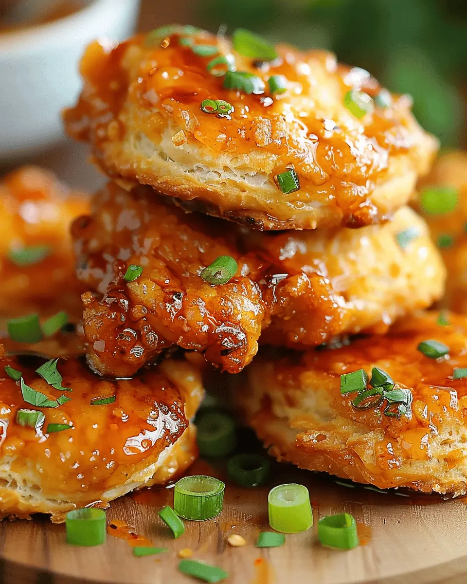 Irresistible Hot Honey Chicken Biscuits: Juicy Flavor in Every Bite