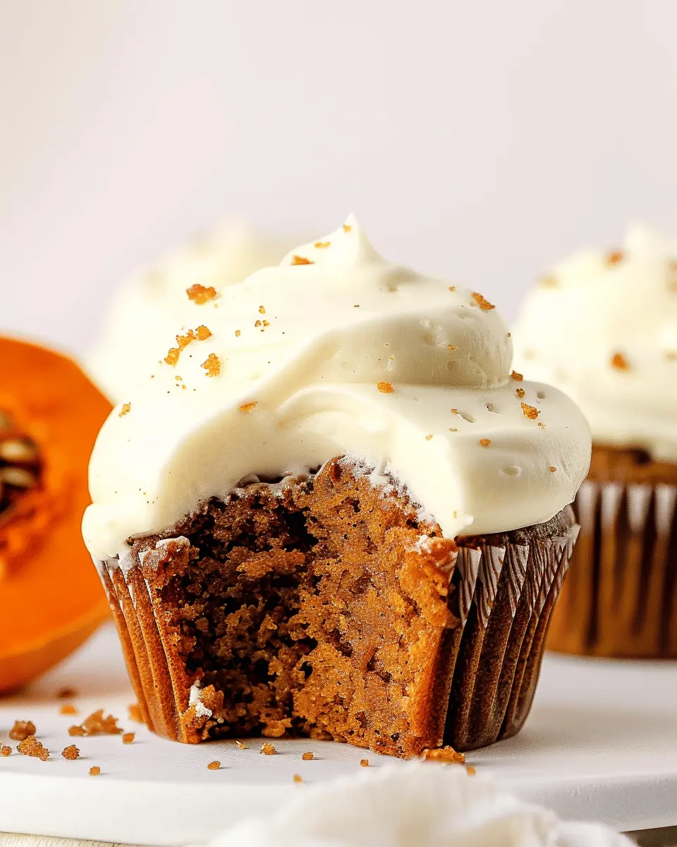 Pumpkin Cupcakes with Cream Cheese Frosting