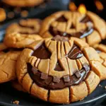 Spooky and Sweet Chocolate Filled Jack Lantern Cookies