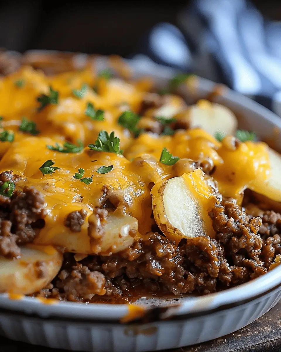 Cheesy Ground Beef and Potatoes: A Cozy, Comfort Food Delight