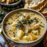 Hearty Cheddar Garlic Herb Potato Soup Recipe