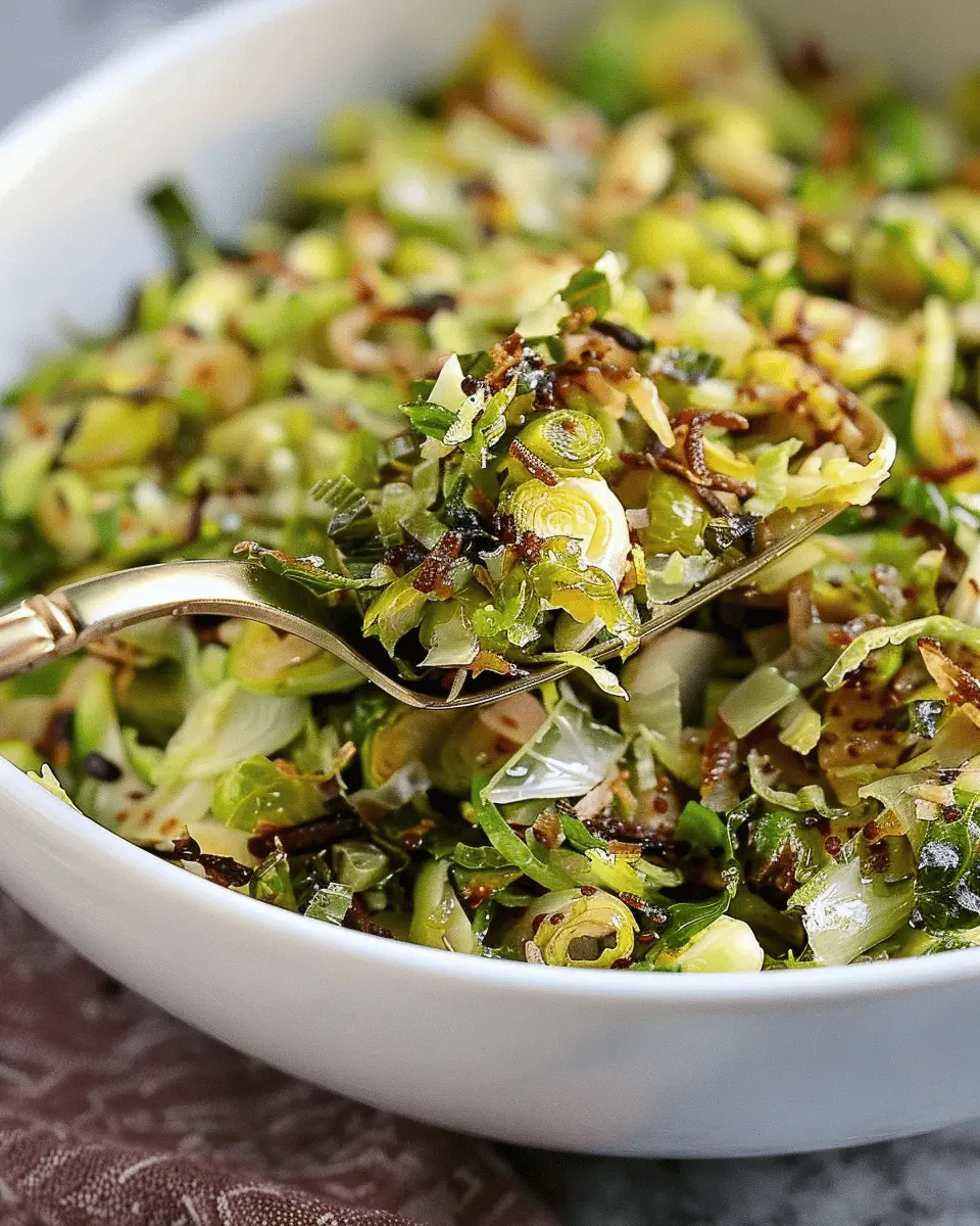 Keto Shredded Brussels Sprouts with Savory Turkey Bacon Delight