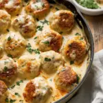 Keto Turkey Meatballs In A Creamy Parmesan Sauce