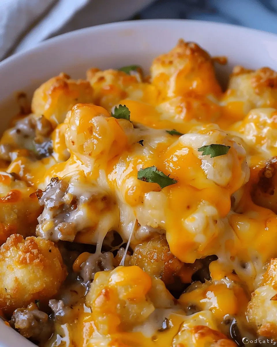 Cheesy Tater Tot Casserole: The Ultimate Comfort Dish with Turkey Bacon