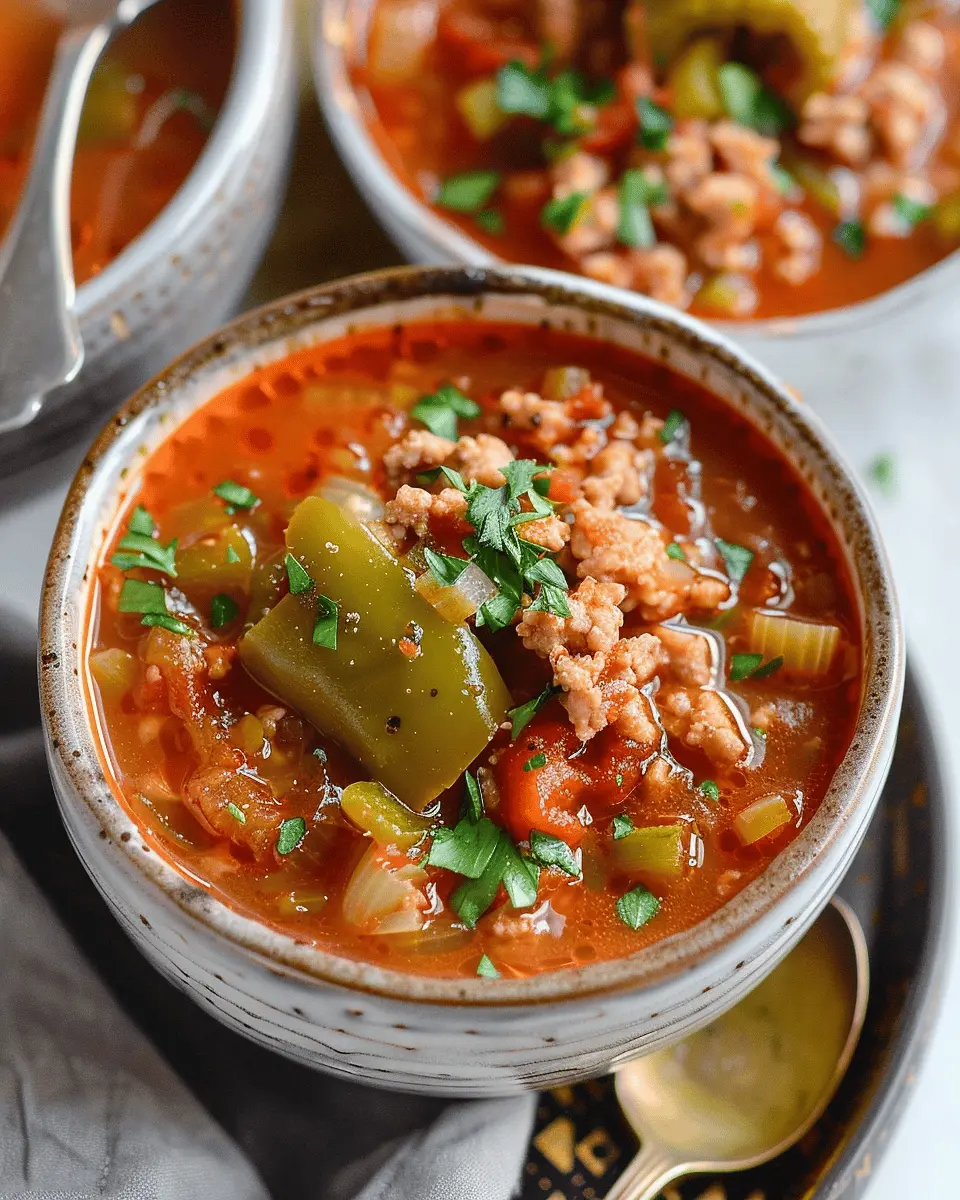 Stuffed Green Pepper Soup: Easy Small Batch Comfort Dish