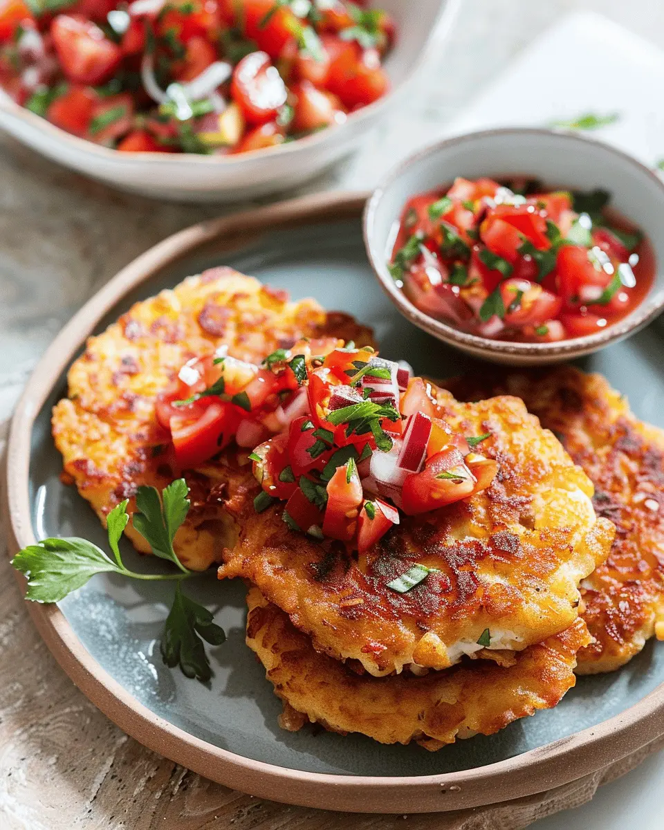 Easy Cottage Cheese Fritters: Protein-Packed Delight with Salsa