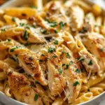 Healthy Garlic Parmesan Chicken Pasta