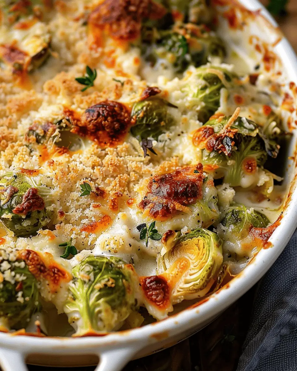 Cheesy Brussel Sprout Casserole: An Easy, Indulgent Comfort Dish