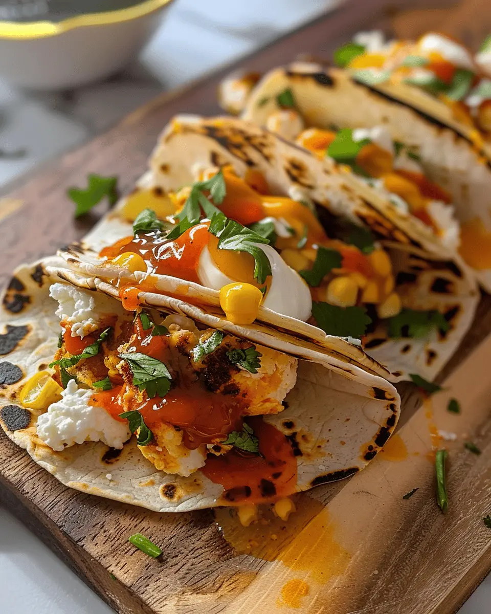 High Protein Cottage Cheese Breakfast Tacos with Turkey Bacon Delight