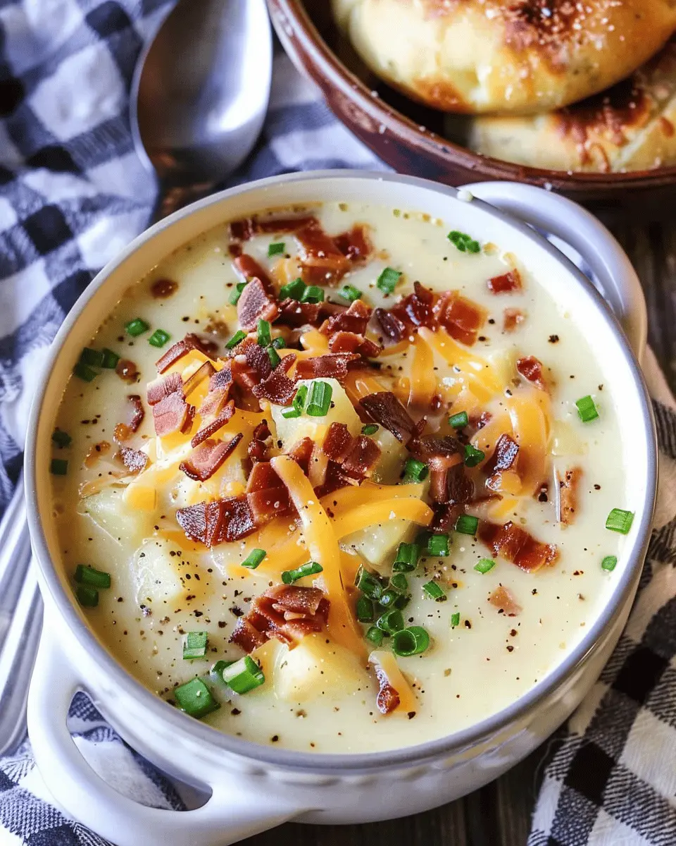 Baked Potato Soup: The Best Comfort Food with Turkey Bacon and Chicken Ham