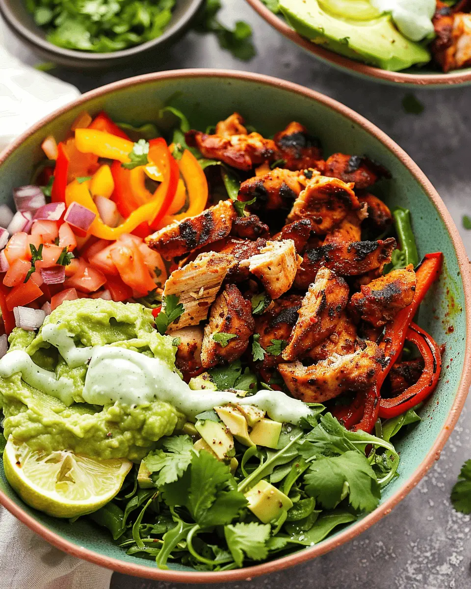 30-Minute Chicken Fajita Bowls with Avocado Crema: Easy and Delicious