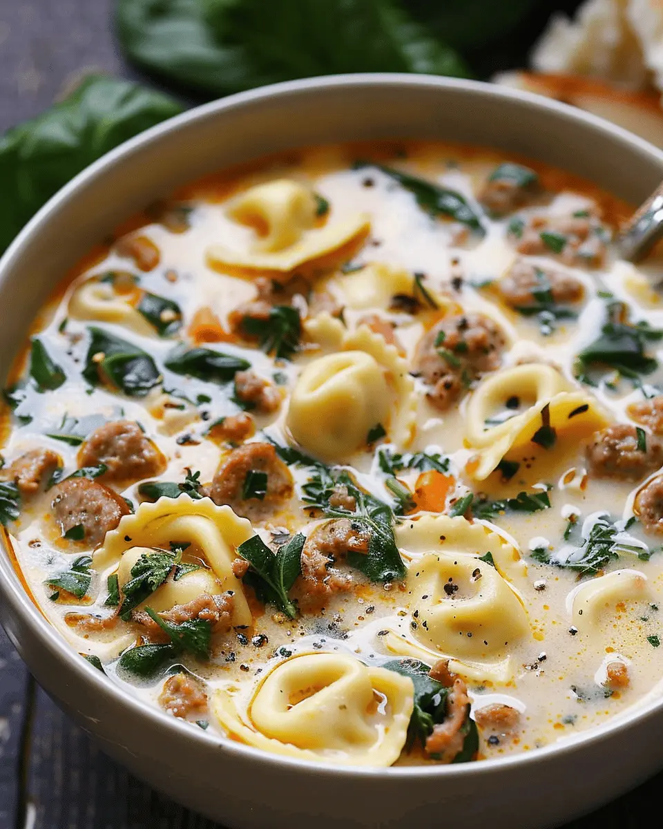 Creamy Sausage Tortellini Soup: A Cozy Indulgence for All