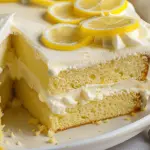 Luscious Lemon Cake with Creamy Lemon Cream Topping