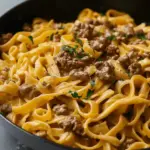 One-Pot Creamy Beef and Garlic Butter Pasta Recipe