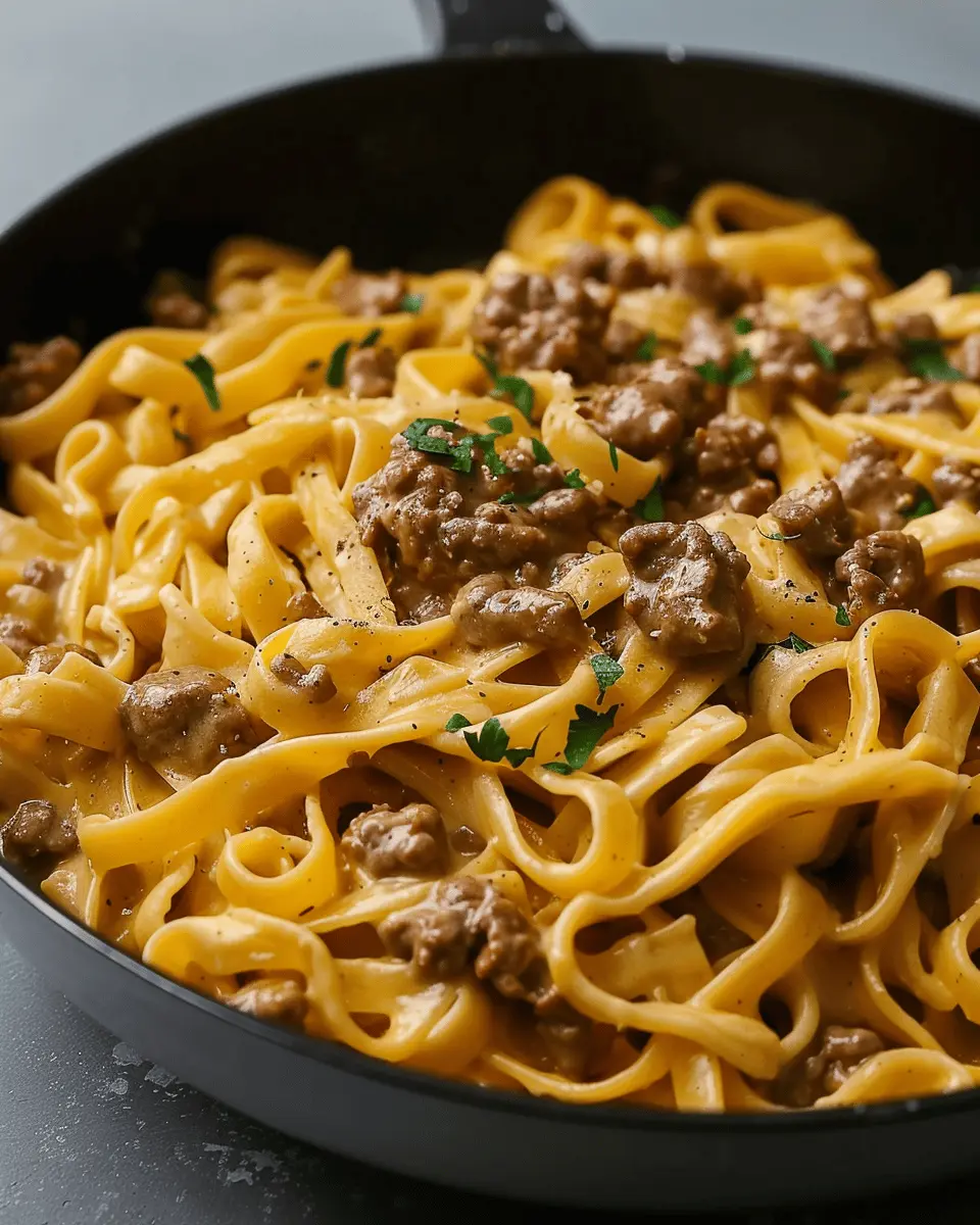 One-Pot Creamy Beef Pasta: Indulgent Flavor in Every Bite
