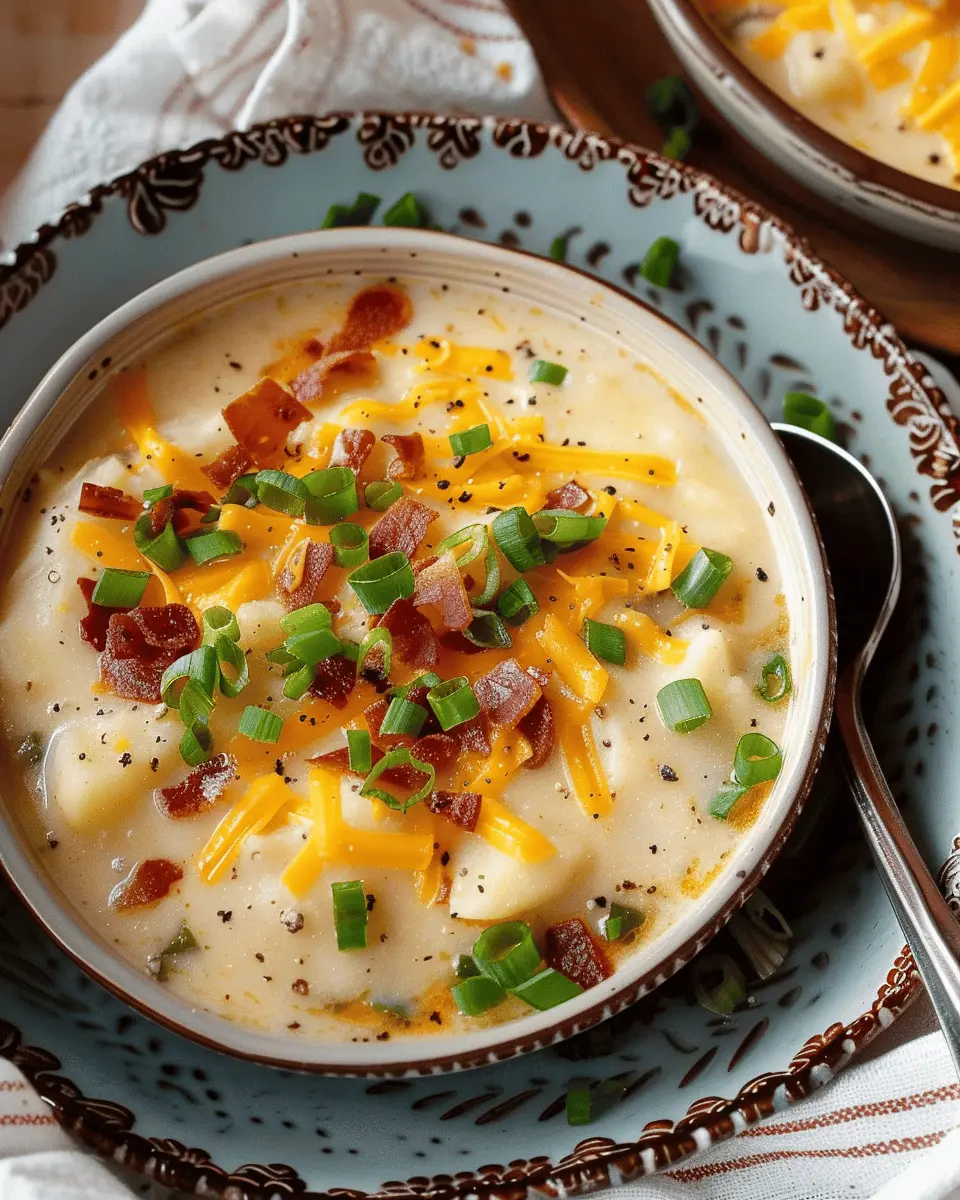 Loaded Baked Potato Soup: Indulgent Comfort with Turkey Bacon