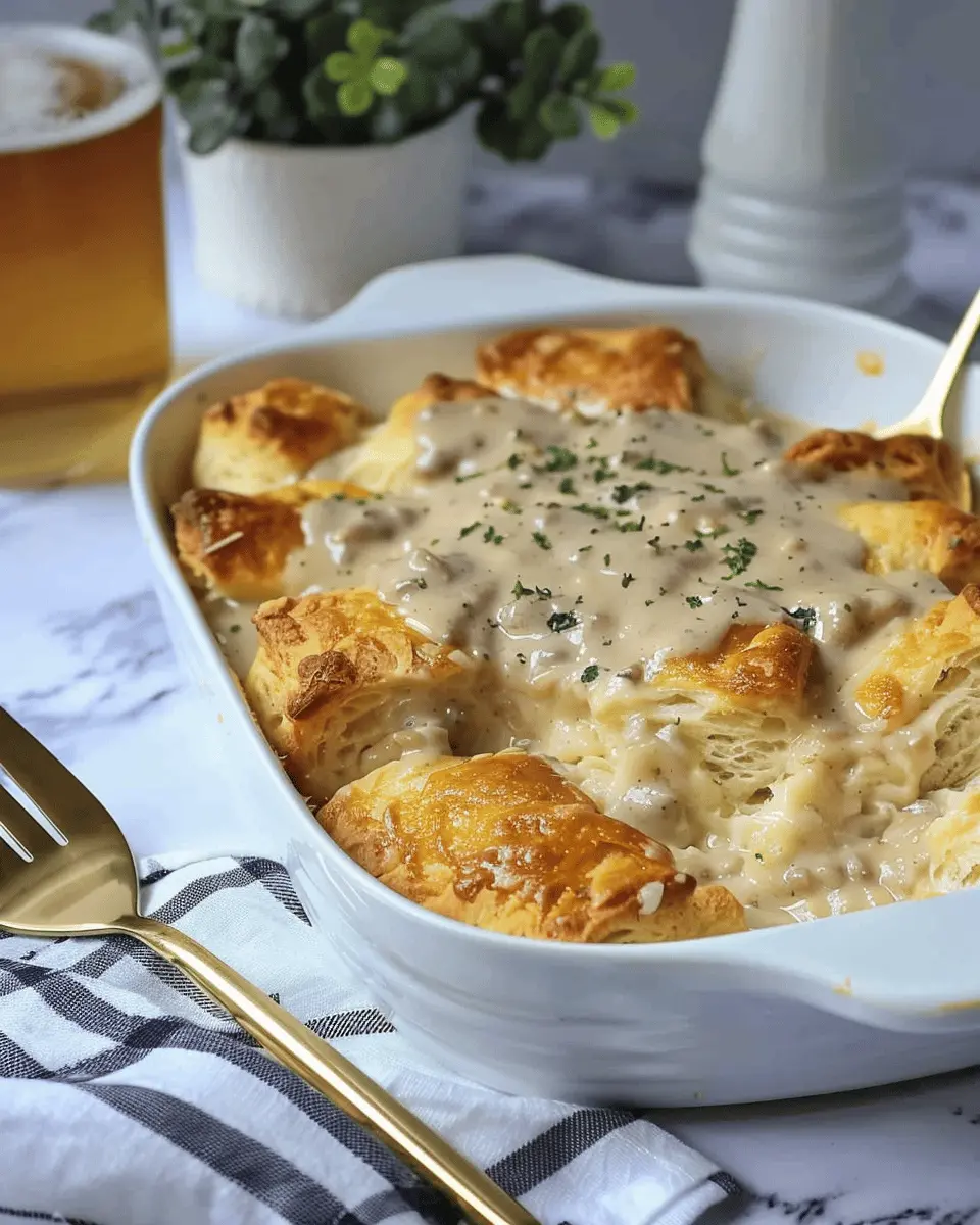 Biscuits and Gravy Casserole: An Easy Indulgent Breakfast Delight
