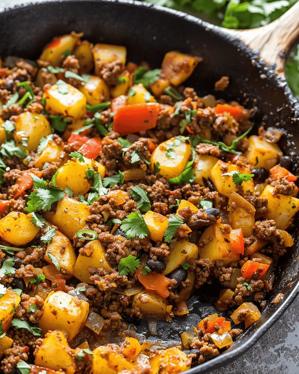 Mexican Ground Beef and Potato Skillet: Easy Family Dinner Delight