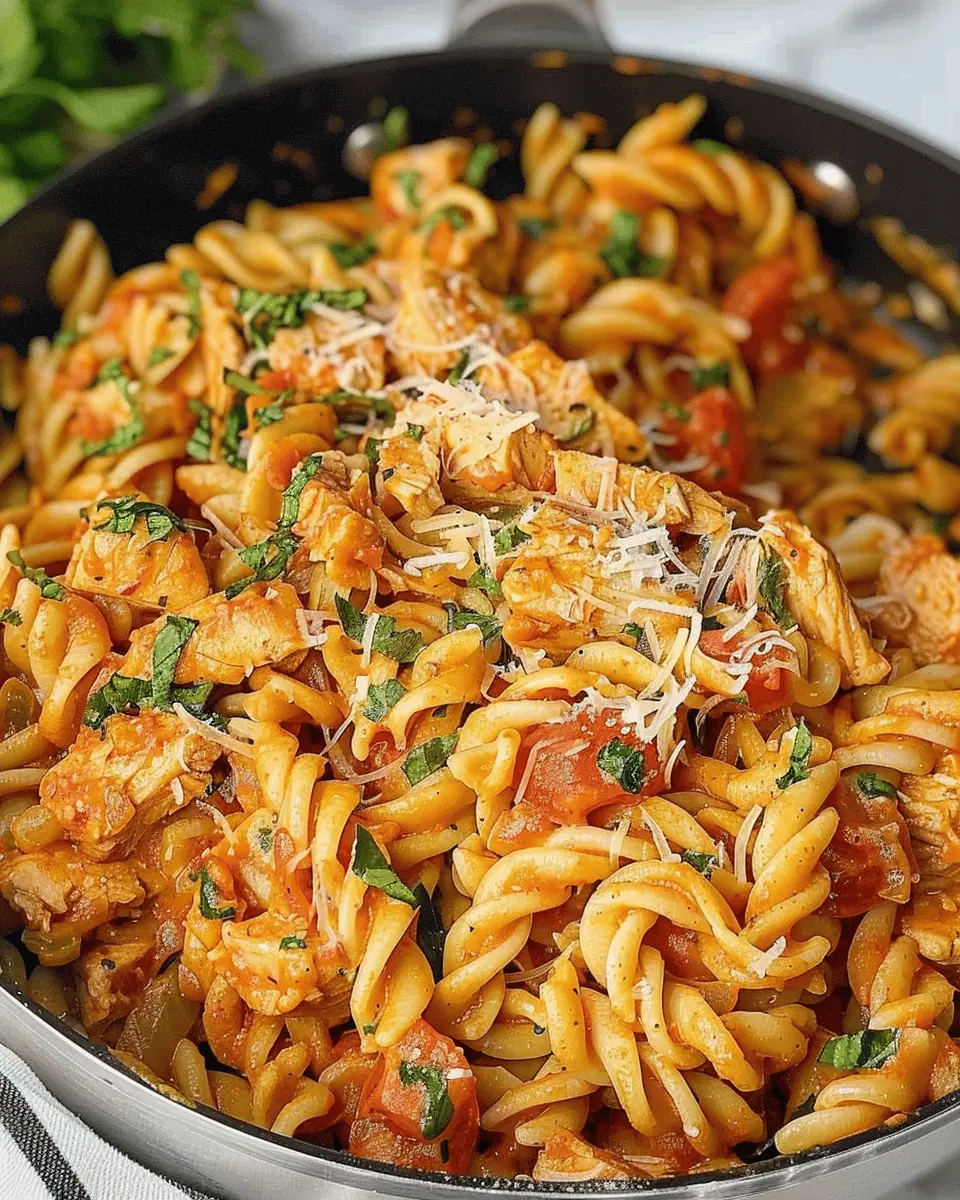 Creamy Tomato Chicken Pasta Delight with Turkey Bacon Twist
