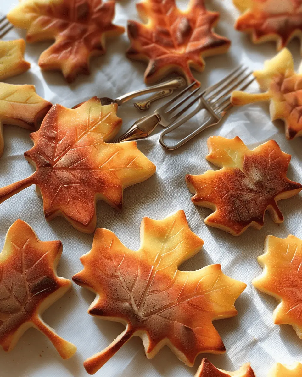 Autumn Leaf Tuile Cookies