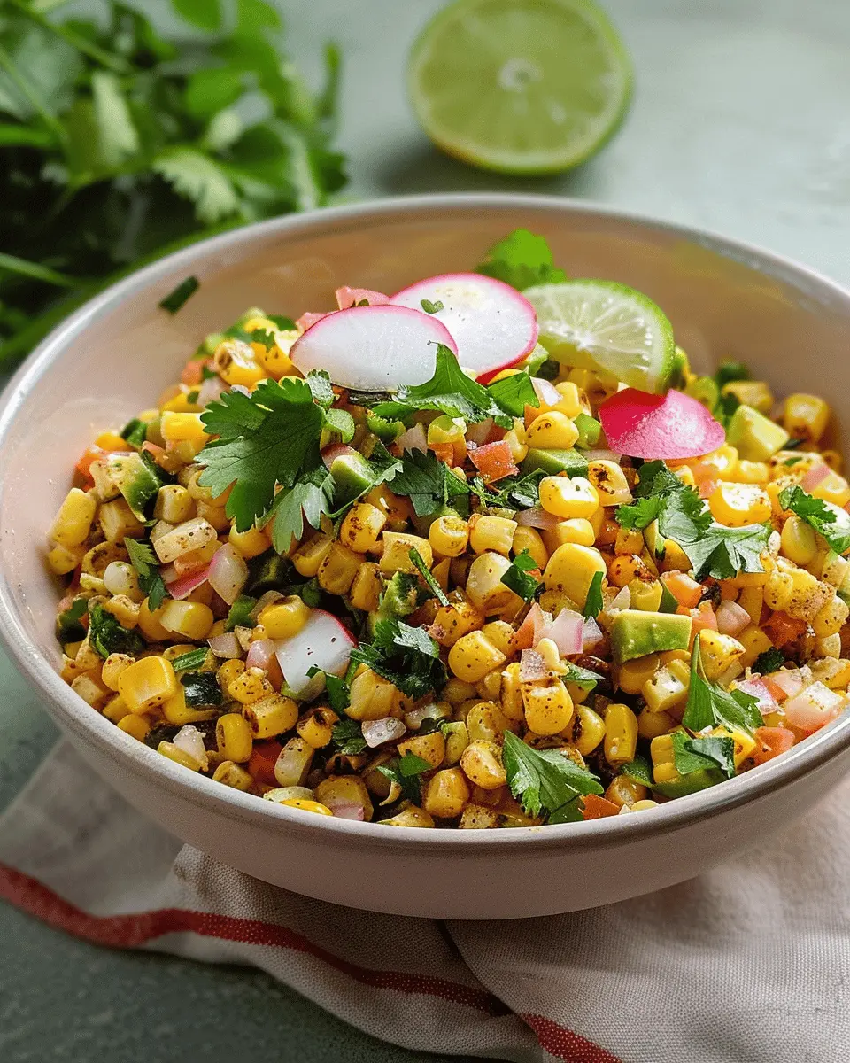 Healthy Mexican Street Corn Salad with a Twist of Turkey Bacon