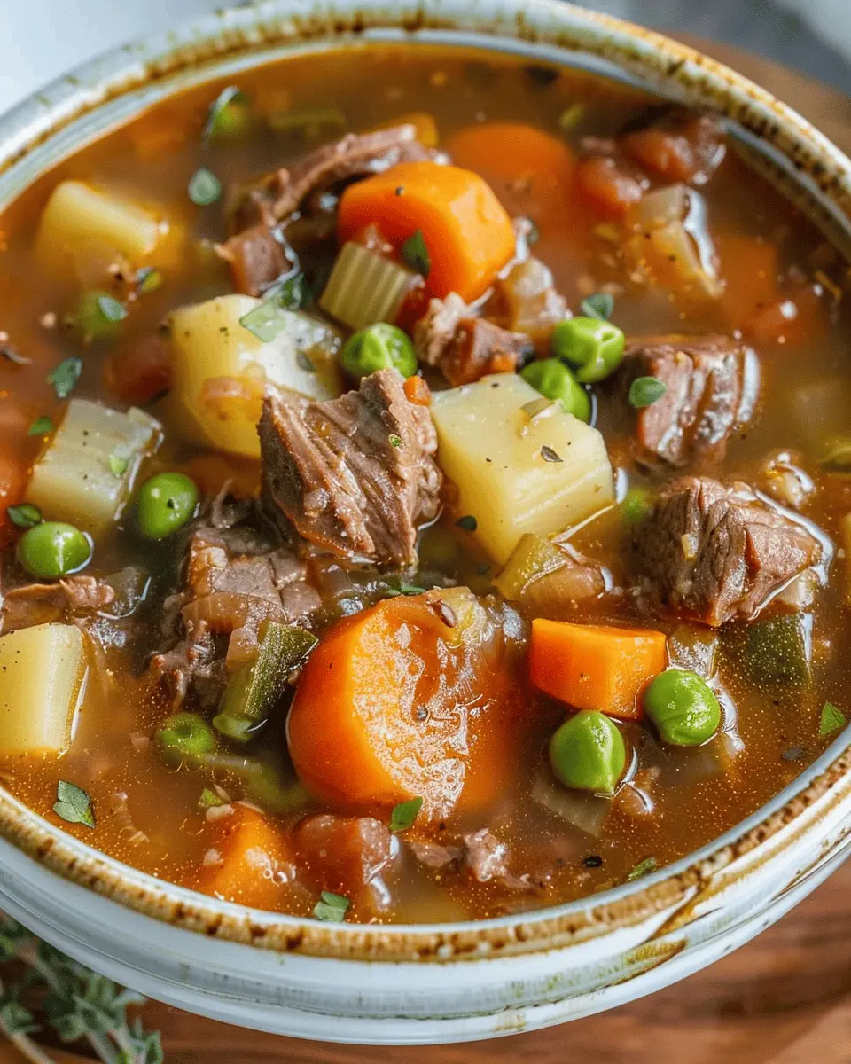 Hearty & Comforting Vegetable Beef Soup: A Cozy Classic Recipe