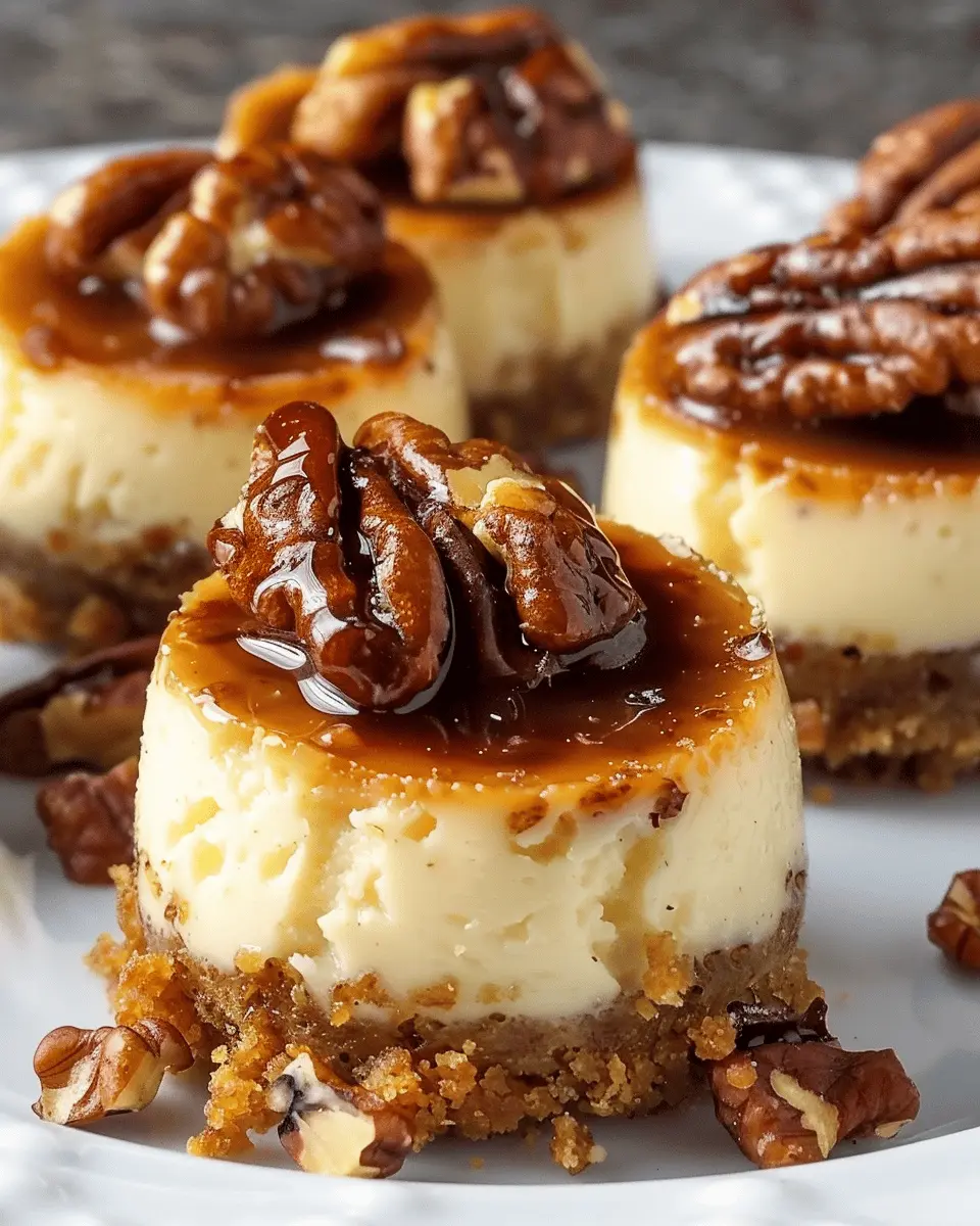 Air Fryer Mini Pecan Cheesecakes