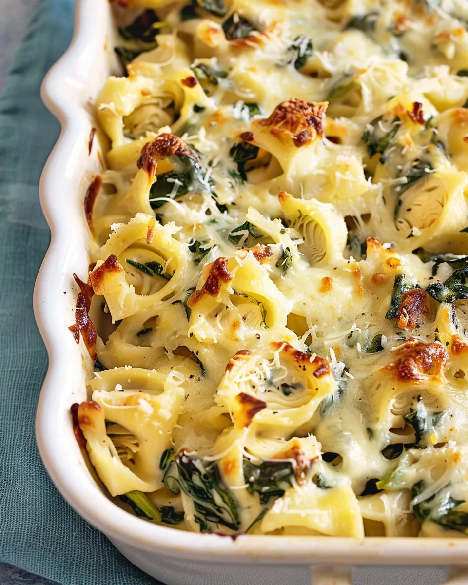 Spinach and Artichoke Baked Pasta