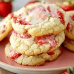 Easy and Chewy Strawberry Lemonade Cake Mix Cookies