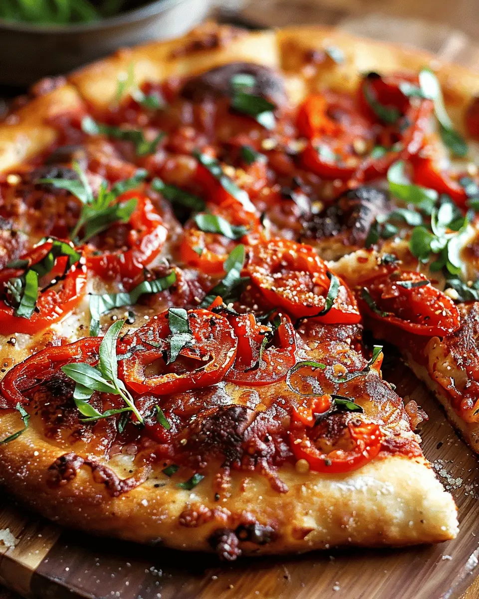 Calabrian Chili Roasted Red Pepper Pizza