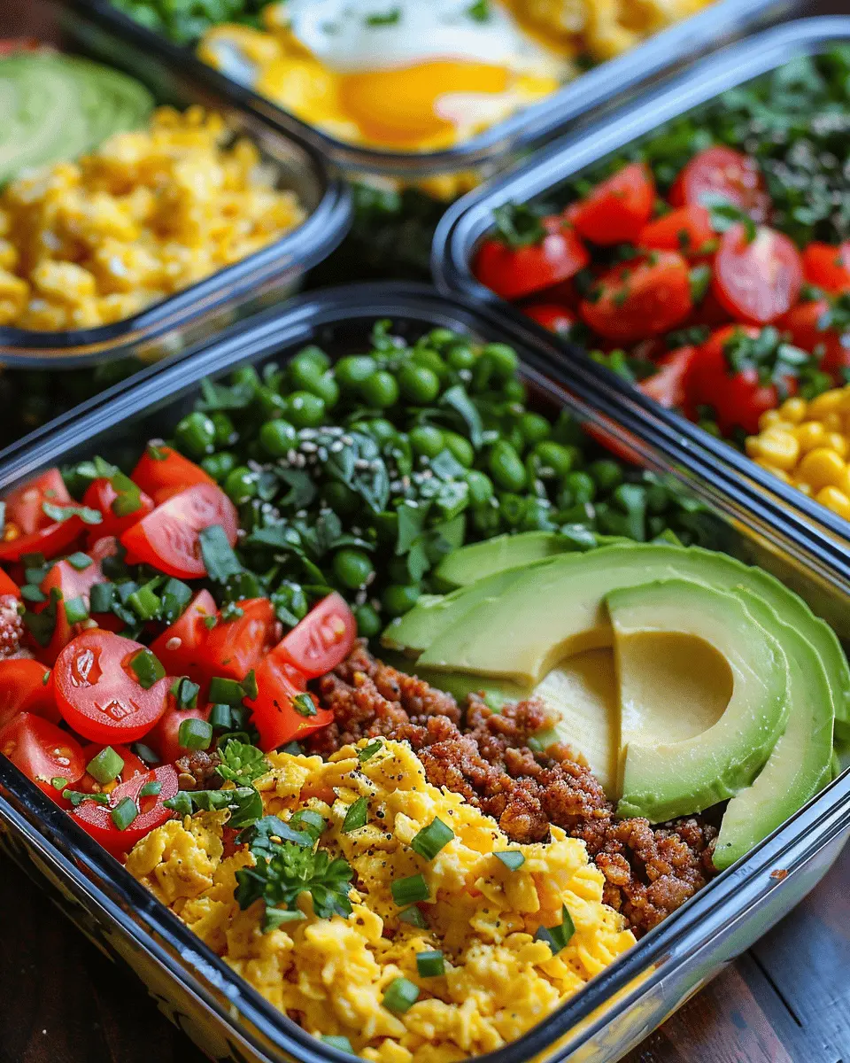 Breakfast Scramble Meal Prep Bowls: Easy Turkey Bacon & Chicken Ham Delight