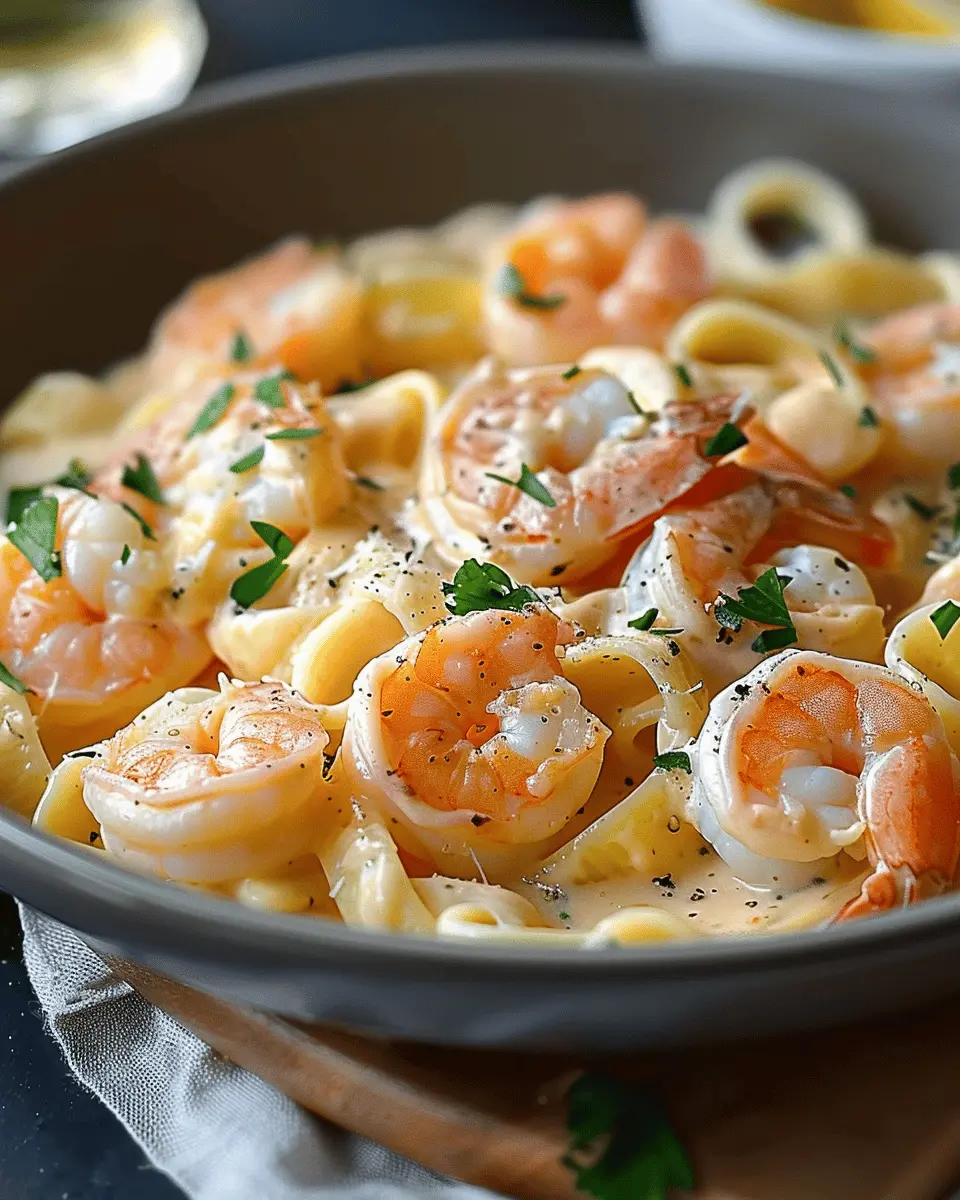 Creamy Shrimp Pasta Recipe: Quick Dinner with Turkey Bacon Twist