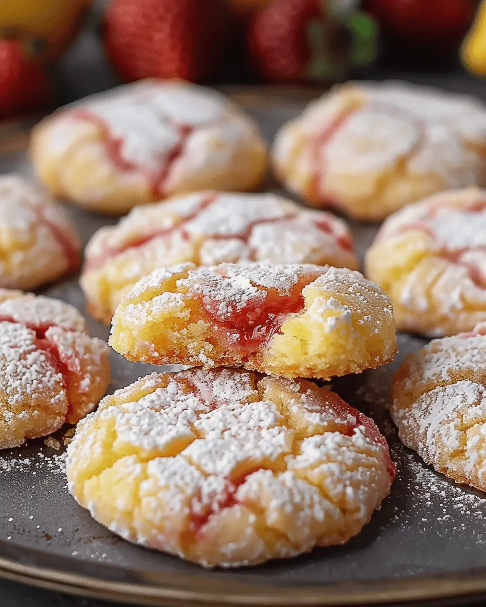 Strawberry Curd Lemon Crinkle Cookies: An Indulgent Treat to Savor