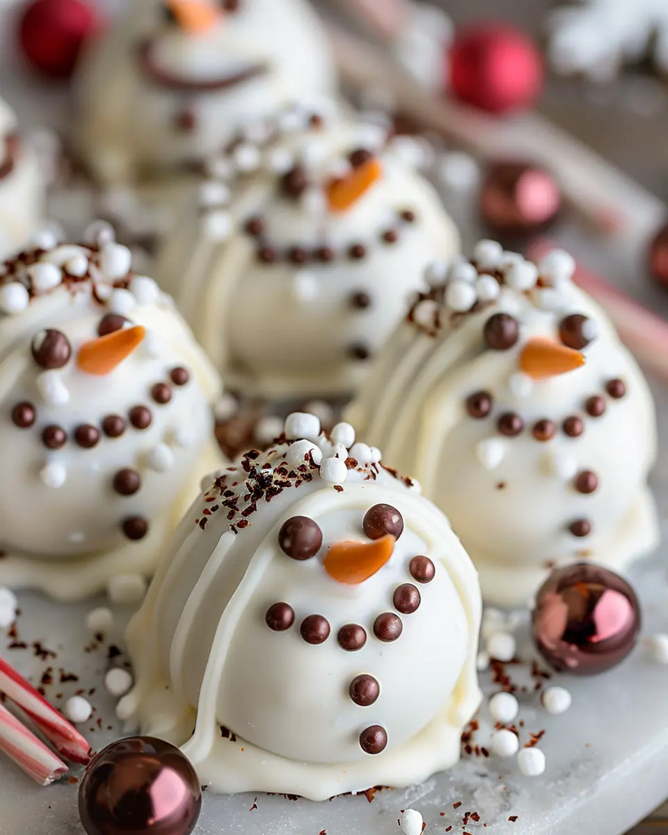 No-Bake Snowman Truffles Recipe