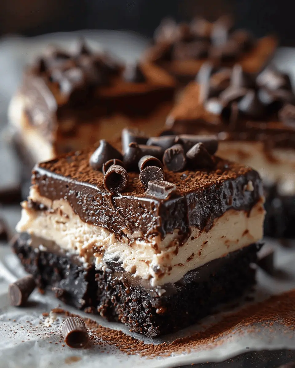 Death By Chocolate Cheesecake Bars